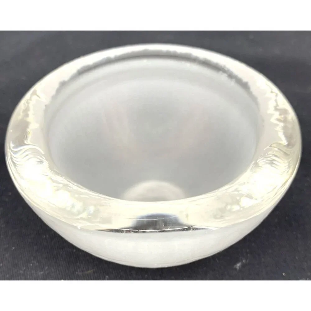 Kosta Boda Sweden Snow White Votive Glass Candle Holder 4 x 2